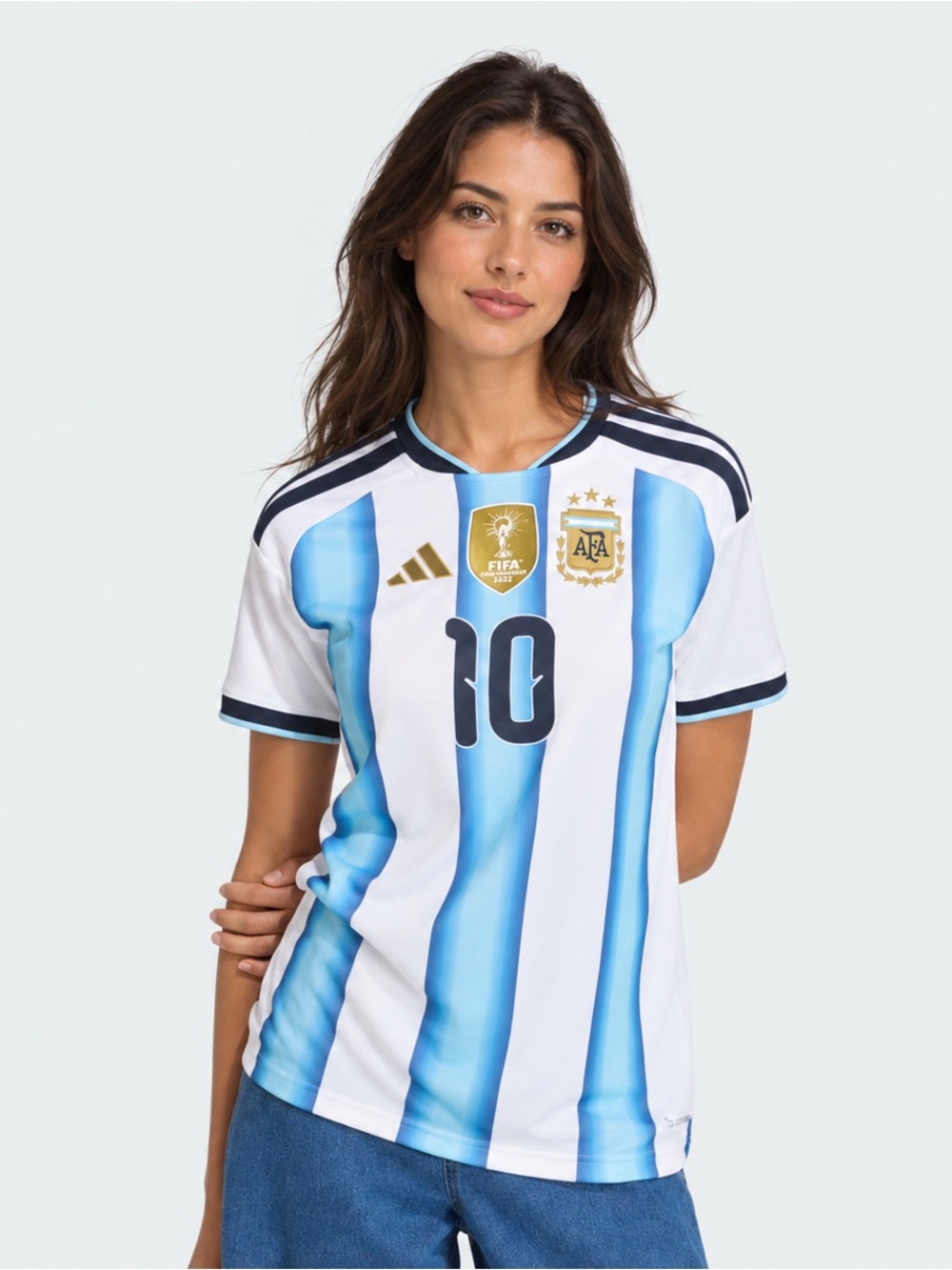 adidas Argentina 26 Home Messi #10 Women’s Jersey M KH3943 NWT $130